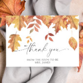 Vallende bladeren vrijgezellenfeest dank u kaart