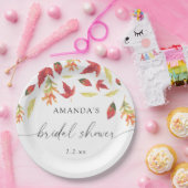 Vallende bladeren vrijgezellenfeest papieren bordje (Feest)