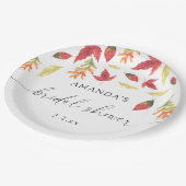 Vallende bladeren vrijgezellenfeest papieren bordje (Gekanteld)