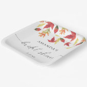 Vallende bladeren vrijgezellenfeest papieren bordje (Gebogen)