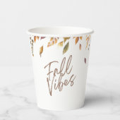 Vallende bladeren Waterverf Herfst vibes Papieren Bekers (Achterkant)