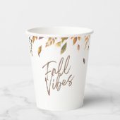 Vallende bladeren Waterverf Herfst vibes Papieren Bekers (Voorkant)
