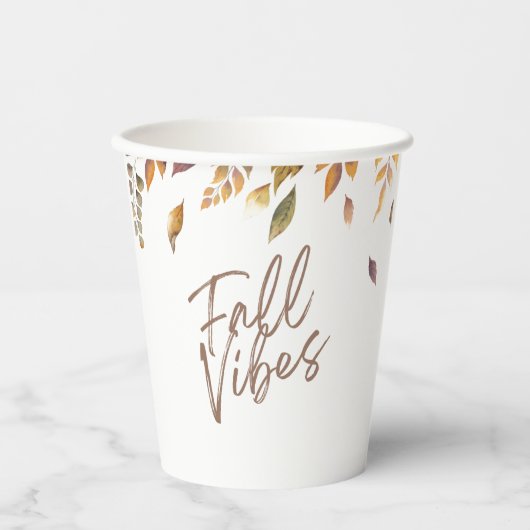 Vallende bladeren Waterverf Herfst vibes Papieren Bekers (Voorkant)
