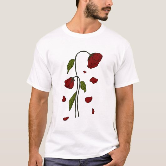 Vallende bloemblaadjes - Esthetische Dark Gothic R T-shirt (Voorkant)