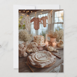 Vallende Bloemen Herfst Baby Sprinkle, Stoffig Roo Kaart