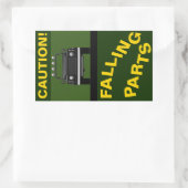 VALLENDE DELEN RECHTHOEKIGE STICKER (Tas)