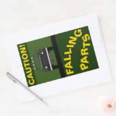 VALLENDE DELEN RECHTHOEKIGE STICKER (Envelop)