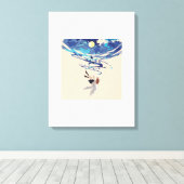 Vallende engel canvas kunst (Insitu (Houten vloer))