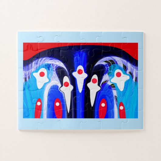 Vallende engelen legpuzzel (Horizontaal)