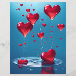 vallende glanzende harten van Liefde