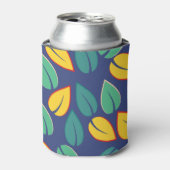Vallende Groene en Gele bladeren Patroon Blikjeskoeler (Blikje Voorkant)