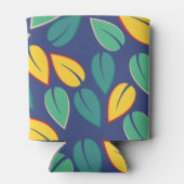 Vallende Groene en Gele bladeren Patroon Blikjeskoeler (Achterkant)