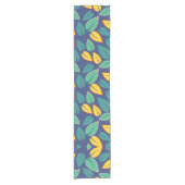 Vallende Groene en Gele bladeren Patroon Korte Tafelloper (Voorkant)