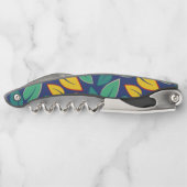 Vallende Groene en Gele bladeren Patroon Kurkentrekker (Achterkant)