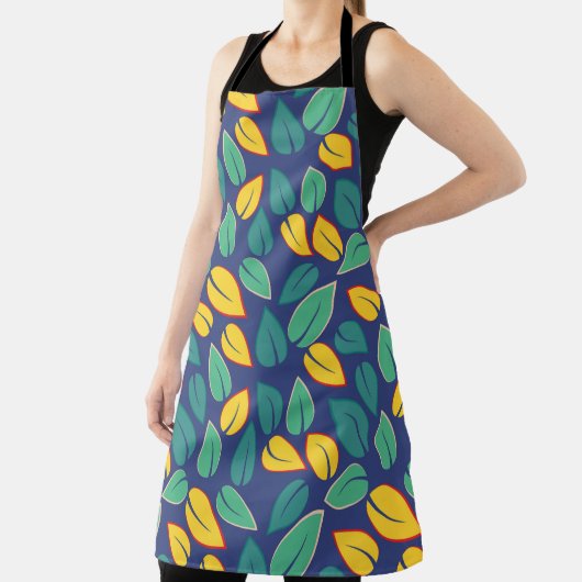 Vallende Groene en Gele bladeren Patroon Schort (Insitu)