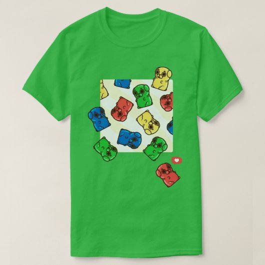 Vallende Gummy Puglie T-shirt (Design voorkant)