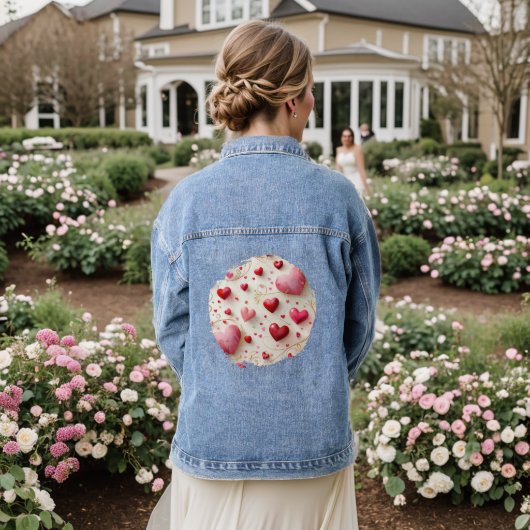 Vallende Harten Denim Jacket (Huwelijk Achterkant)