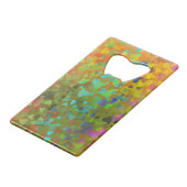 Vallende harten oranje creditkaart flessenopener (Achterkant Gekanteld)