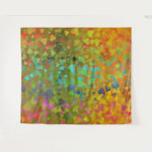 Vallende harten oranje wandkleed (Voorkant (horizontaal))