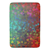 Vallende harten rood en groen badmat (Voorkant Verticaal)