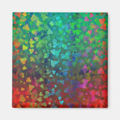 Vallende harten rood en groen magneet (Voorkant)