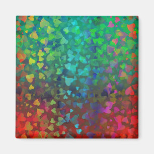 Vallende harten rood en groen magneet