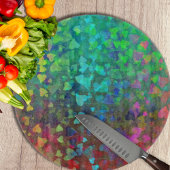 Vallende harten rood en groen snijplank