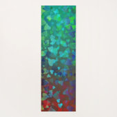 Vallende harten rood en groen yogamat (Achterkant)