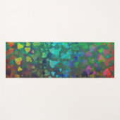 Vallende harten rood en groen yogamat (Voorkant (horizontaal))