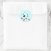 Vallende harten Stickers (Tas)