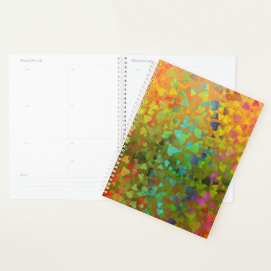 Vallende Hartjes Oranje Planner (Display)