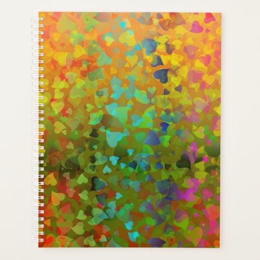 Vallende Hartjes Oranje Planner (Voorkant)