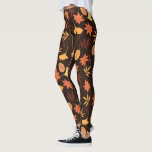 Vallende herfst bladeren patroon Leggings<br><div class="desc">Leggings in de herfst</div>