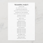 Vallende herfstbladeren herfstbruiloft programmakaart (Achterkant)