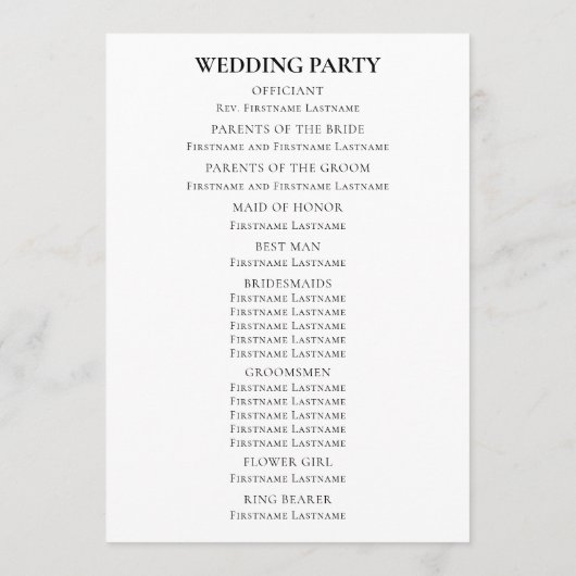 Vallende herfstbladeren herfstbruiloft programmakaart (Achterkant)