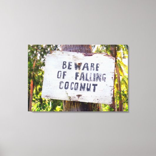 VALLENDE KOKOSNOTEN 24x36 Canvas Afdruk (Voorkant)