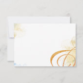 Vallende melodie Poetische Waterverf Bloemen RSVP Kaartje (Achterkant)