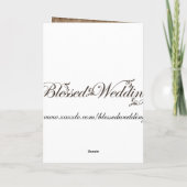 vallende paarse bladeren bruiloft Dank je wel Bedankkaart (Achterkant)