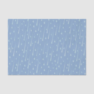 Vallende regendruppels Mooie regendag donkerblauw Tissuepapier