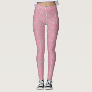 Vallende regendruppels Mooie regendag Roze roze Leggings