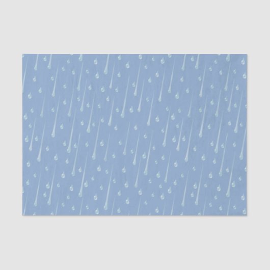 Vallende regendruppels Schattigee regenachtige dag Tissuepapier (Voorkant)