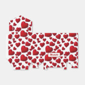 Vallende rode harten Valentijn patroon Bedankdoosjes (Uitgevouwen)