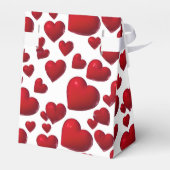 Vallende rode harten Valentijn patroon Bedankdoosjes (Achterkant)