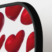 Vallende rode harten Valentijn patroon Pickleball Paddle (Links Detail)