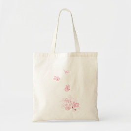 vallende roze bloesem - waterverf 2019 tote bag