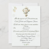 Vallende Rozen Cross Christelijke bruiloft uitnodi Kaart (Voorkant)