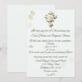 Vallende Rozen Cross Christelijke bruiloft uitnodi Kaart (Voorkant / Achterkant)