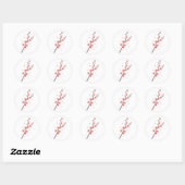 Vallende Sakura bloesems Ronde Sticker (Vel)