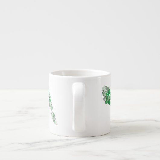 vallende Shamrocks Espresso Kop (Achterkant)