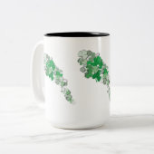 vallende Shamrocks Tweekleurige Koffiemok (Voorkant links)